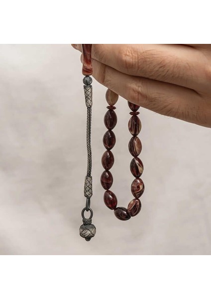 Hk Sıkma Kehribar Tesbih Gümüş Kazaz Püsküllü |gümüş Takı Hediyelik Ürünler fiyatları