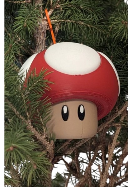 Çok Renkli Süper Mario Mantar Yılbaşı Ağacı Süsü, Neşe ve Renk Katıyor