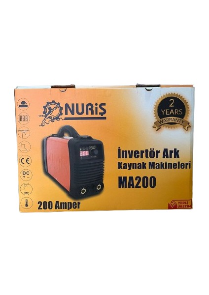 Invertör Ark Kaynak Makinesi MA200 Renk Sarı 200 Amper