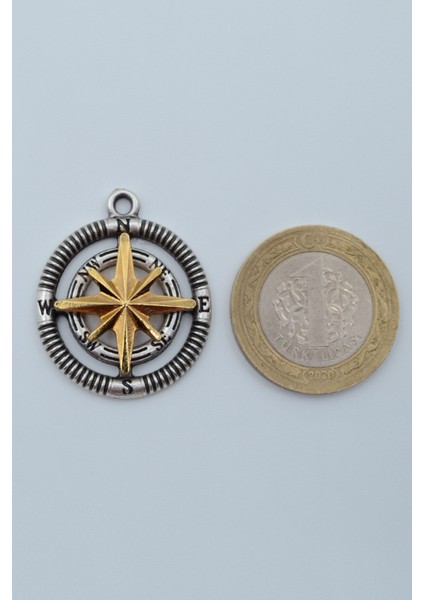 Pusula Gümüş Kaplama Düz Zincir Kolye fırsatları