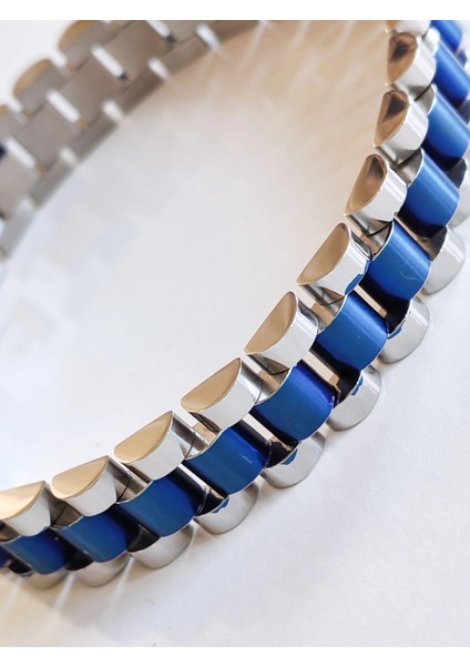 Çelik Roleks Kordon Mavi Erkek Bileklik modelleri