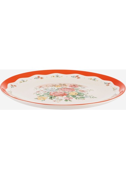 Feels Like Home Kırmızı Stoneware Yemek Tabağı 27 cm