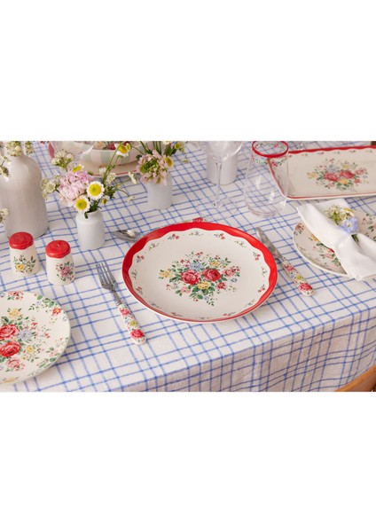 Feels Like Home Kırmızı Stoneware Yemek Tabağı 27 cm fırsatları