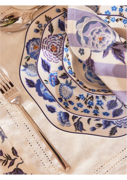 Strawberry Garden Mavi Porselen Yemek Tabağı 26,5 cm fiyatları