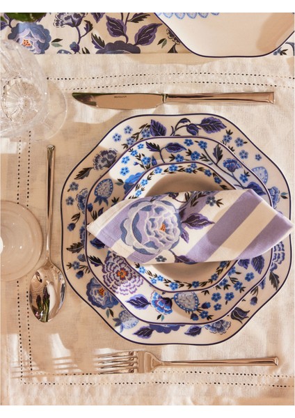 Strawberry Garden Mavi Porselen Yemek Tabağı 26,5 cm fırsatları