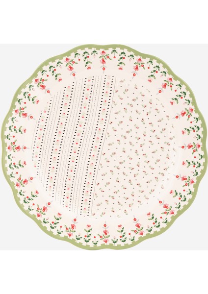 Spring Birds Yeşil Stoneware Yemek Tabağı 26,5 cm