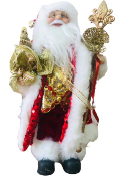 Yılbaşı Noel Baba Figür 35 cm Kırmızı Süsleme Dekorasyonu