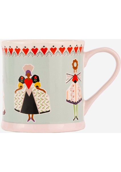 Wild Flowers Mavi Stoneware Kupa 275 ml