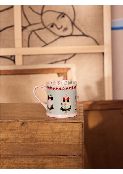 Wild Flowers Mavi Stoneware Kupa 275 ml modelleri