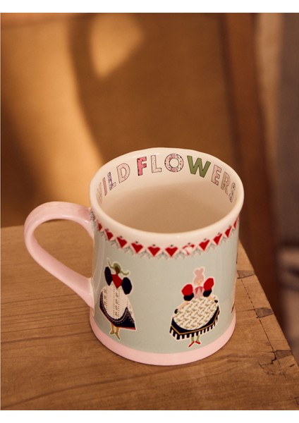 Wild Flowers Mavi Stoneware Kupa 275 ml fırsatları