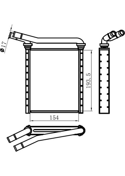 Kalorıfer Radyatoru Brazıng Toyota Aurıs-Corolla 154×194X26 At/mt Sanzuman