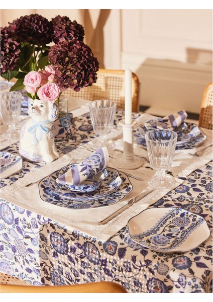 Strawberry Garden Mavi Porselen Kahvaltı Tabağı 21 cm fiyatları