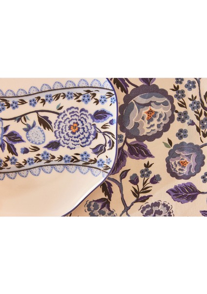 Strawberry Garden Mavi Porselen Kahvaltı Tabağı 21 cm modelleri