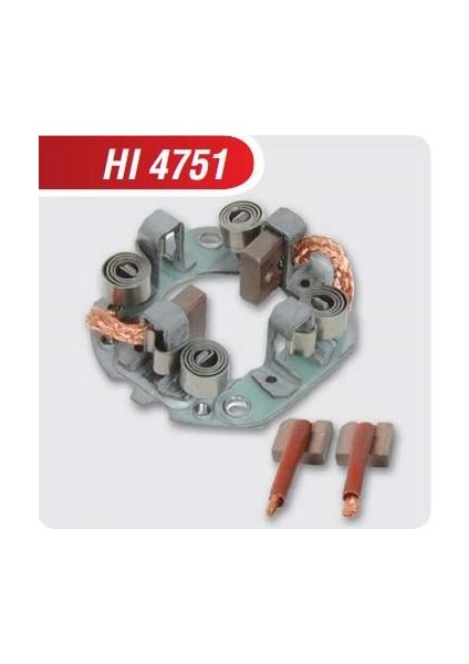 HI4751 12V Kömür Yuvası Nıssan Volvo Opel 7×19X16 Hıtachı Tip Bmc Nıssan Levend Cabstar 2300-2500 Nıssan Terrano