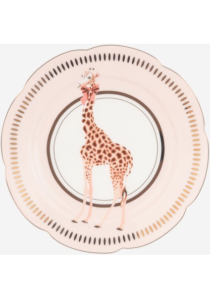 Animals Pembe Porselen Pasta Tabağı 16 cm modelleri