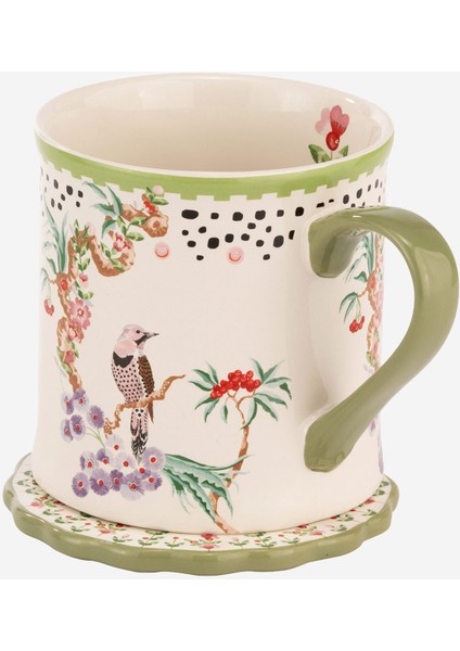 Spring Birds Yeşil Stoneware Kupa 275 ml modelleri