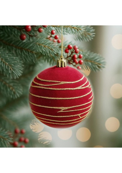 Kadife Top Bordo 12 Cm, 2'li Set, Şık ve Yumuşak Dokusu ile Tarzınıza Renk Katın