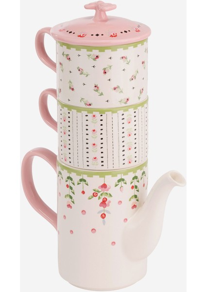 Spring Birds Pembe Stoneware Çay Fincan Seti 400 ml modelleri
