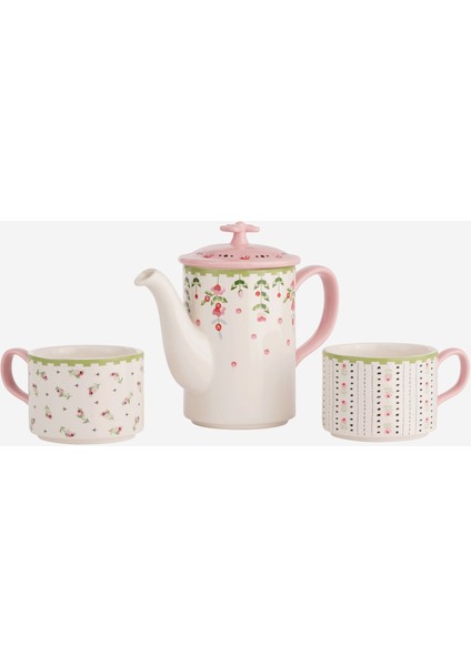 Spring Birds Pembe Stoneware Çay Fincan Seti 400 ml fırsatları