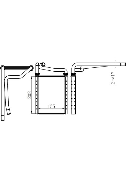 Kalorıfer Radyatoru Brazıng Toyota Aurıs-Corolla 154×212X22 At/mt Sanzuman