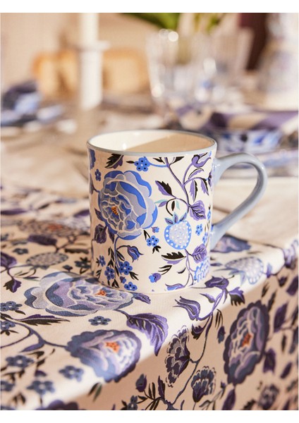 Strawberry Garden Mavi Porselen Kupa 275 ml modelleri