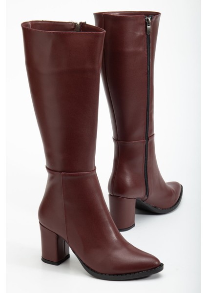 ZRİN-4422 Premium Sivri Burun Topuklu Fermuarlı Çizme fırsatları