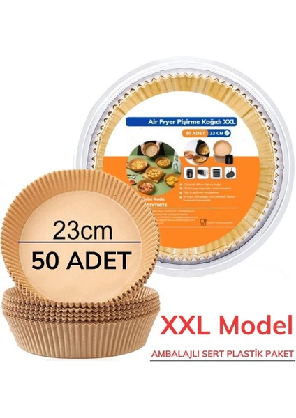 50 Adet Air Fryer Pişirme Kağıdı Tek Kullanımlık 23 cm Yuvarlak Pişirme Kağıdı Xxl Pvc Li