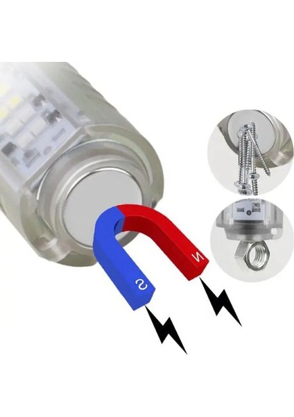El Feneri 8 Mod Şarjlı Fosforlu Mıknatıslı LED El Feneri fırsatları