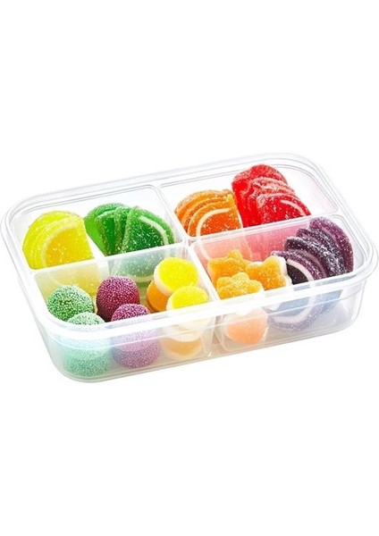 4 Bölmeli Sızdırmaz Contalı Kilitli Kapaklı 1 Litre Erzak Saklama Kabı -LC520 (4887) indirimleri