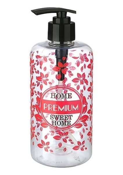 Şeffaf Sıvı Sabunluk Yuvarlak Plastik Pompalı 500 ml modelleri