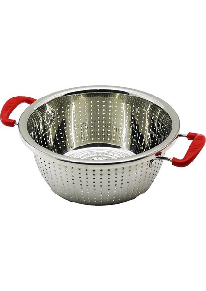 24CM Plastik Kulplu Çelik Sepet Metal Süzgeç (4887)