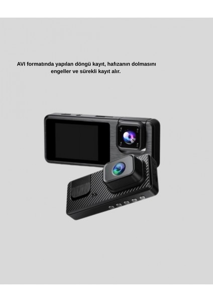 - 3 Kameralı Araç Dvr 1080P Ön + Hd Arka + Iç Kamera Döngü Kayıt 2’’ Ekran modelleri