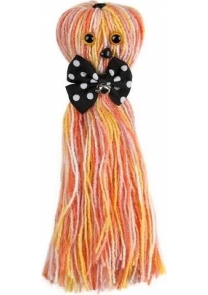 Ahtapot Şekilli Zilli ve Ipli Rengarenk Püsküllü Sevimli Kedi oyuncağı