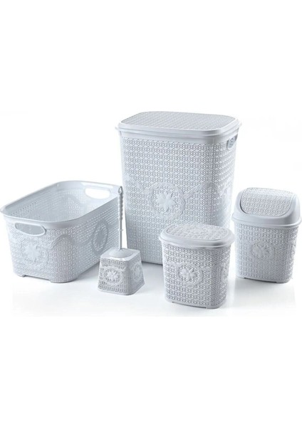 Çeyiz Seti Rattan 5 Parça Örgülü Çeyiz Seti