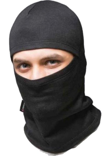 Polar Termal Kar Maskesi ve Ipli Boyunluk Bere Siyah Set modelleri