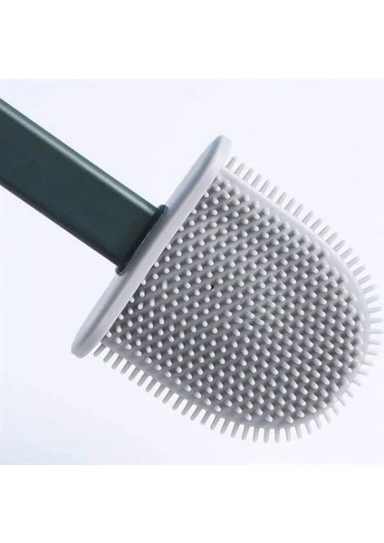 Duvara Monte Edilebilir Kapaklı Askılı Klozet Yumuşak Silikon Başlıklı Tuvalet Fırçası Seti indirimleri