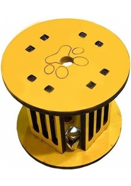 Mini Silindir Eğlenceli Renkli Sağlam Küçük Pati Izi Şekilli Kedi Oyuncağı