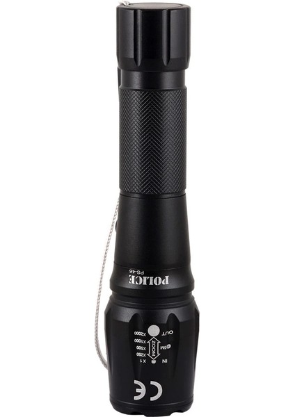 Police Ps-46 Xml6 LED 5 Kademeli Zoomlu Şarjlı El Feneri fırsatları