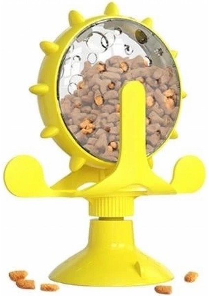 ® Vantuzlu Zilli Interaktif Dönebilen Mama Kaplı Renkli Eğlenceli Eğitici Kedi Oyuncağı indirimleri