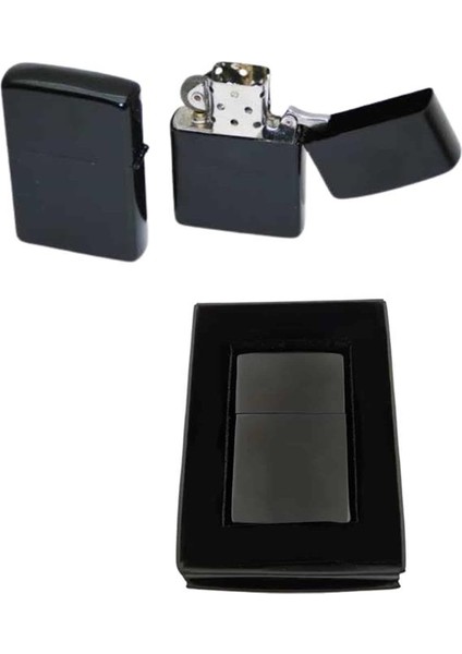 Çakmak Parlak Siyah Zippo Benzinli Çakmak Cep Boy Doldurulabilir - FK001T-4SV132 modelleri