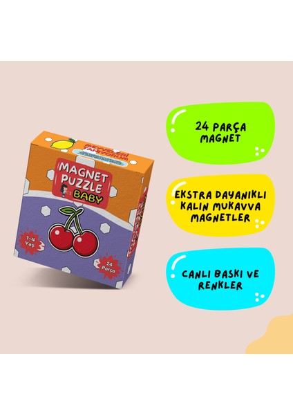 1-4 Yaş Ilk Magnet Puzzle (Meyveleri Tanıyorum) indirimleri