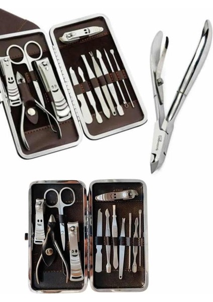 Tırnak Bakım Seti Tırnak Düzeltme Batık 12 Parça Çanta Tipi Manikür Pedikür - FK001T-4SVDG modelleri