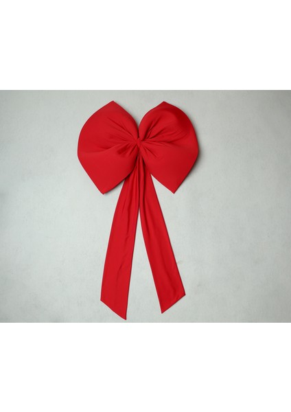 Kurdele Yıllbaşı Ağaç Süs Noel Kırmızı Fiyonk 55X50 cm Büyük modelleri
