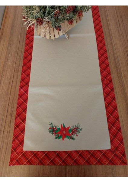 Yılbaşı ve Noel Temalı Şık ve Şık Bej Runner Örtü, Özel Anlarınızı Güzelleştirir fiyatları