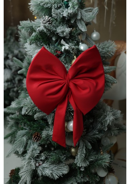 Yıllbaşı Ağaç Süs Noel Kırmızı Fiyonk 30X35 cm Küçük modelleri