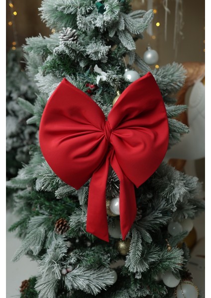 Yıllbaşı Ağaç Süs Noel Kırmızı Fiyonk 30X35 cm Küçük fırsatları