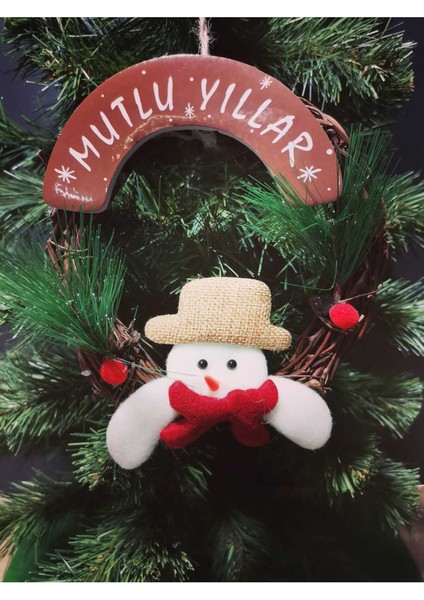 Renkli Yılbaşı Çelenk Süs, 15CM, Neşe ve Sıcaklık Kat! fiyatları