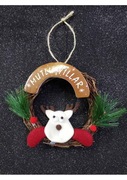 Renkli Yılbaşı Çelenk Süs, 15CM, Neşe ve Sıcaklık Kat! modelleri