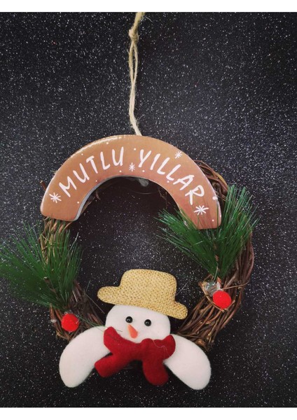 Renkli Yılbaşı Çelenk Süs, 15CM, Neşe ve Sıcaklık Kat! fırsatları