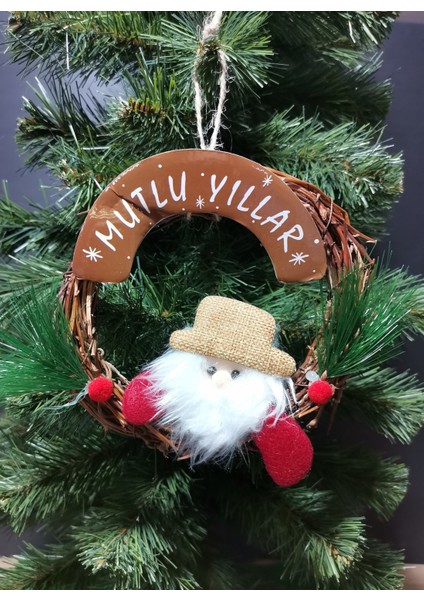 Renkli Yılbaşı Çelenk Süs, 15CM, Neşe ve Sıcaklık Kat! indirimleri